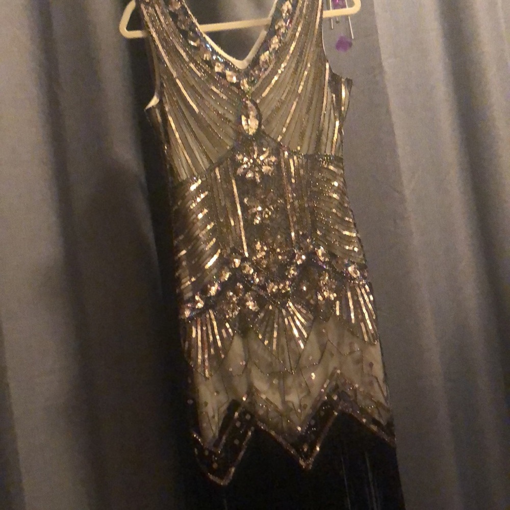 Glam up sparkle for holidays/ special occasion. Vintage Gatsby-inspired dress - Picture 9 of 12
